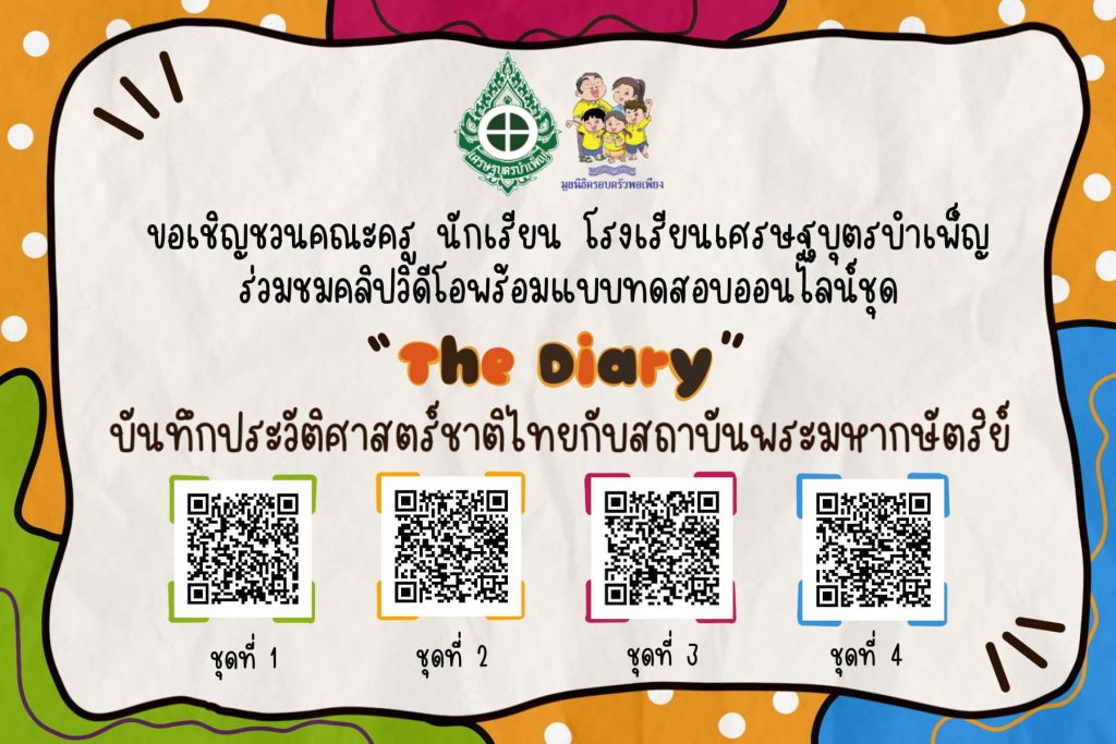 แบบทดสอบออนไลน์ เรื่อง “บันทึกประวัติศาสตร์ชาติไทยกับสถาบันพระมหากษัตริย์” จำนวน ๔ ชุด ผ่านเกณฑ์รับเกียรติบัตรทาง E-mail