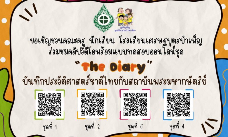 แบบทดสอบออนไลน์ เรื่อง “บันทึกประวัติศาสตร์ชาติไทยกับสถาบันพระมหากษัตริย์” จำนวน ๔ ชุด ผ่านเกณฑ์รับเกียรติบัตรทาง E-mail